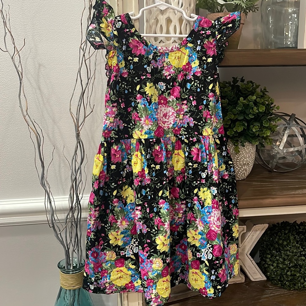 Boutique Cotton Sz 3xl(8/9) Ruffle Sleeve Dress